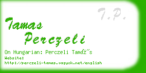 tamas perczeli business card